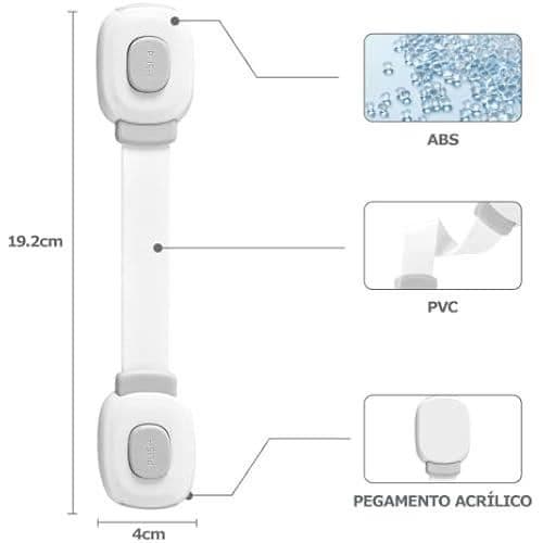 Baby Safety Door Block - BillyBath - 6 delar - Vit - Baby Protection Home