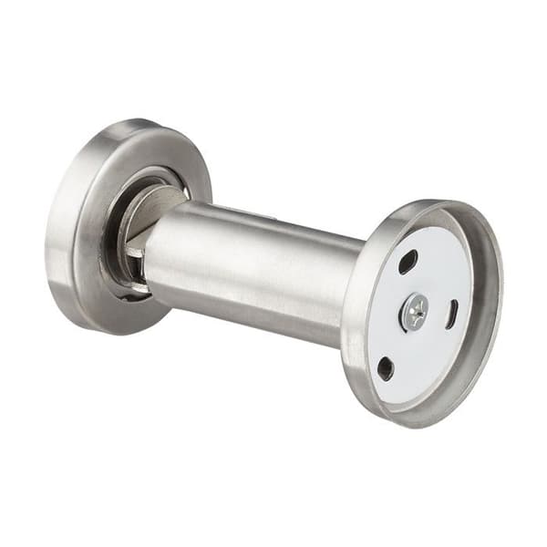 Relaxdays magnetiska dörrstoppare, magnetiska dörrstoppare, rostfritt stål, golv- eller väggfäste, silver