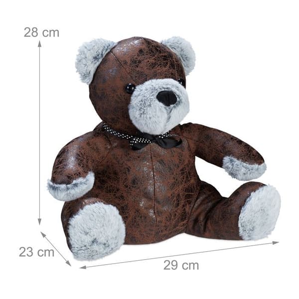 Relaxdays Bear Dörrstoppare, Dekorativ Dörrstoppare, Står upprätt, Fylld, Interiör, Dekoration, Brun