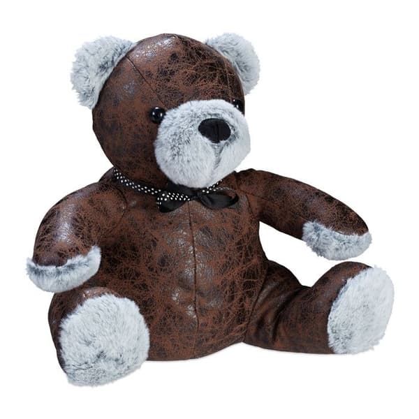 Relaxdays Bear Dörrstoppare, Dekorativ Dörrstoppare, Står upprätt, Fylld, Interiör, Dekoration, Brun