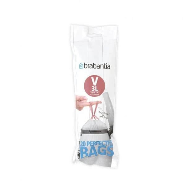 Brabantia 116582, 3 L, vit, högdensitetspolyeten (HDPE), 29 cm, 235 mm, 240 st.