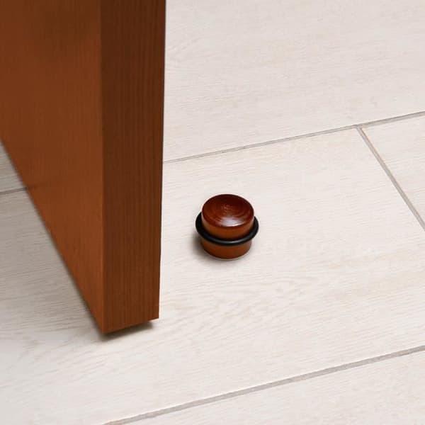 Tope Puerta Adhesivo Madera Redondo Roble