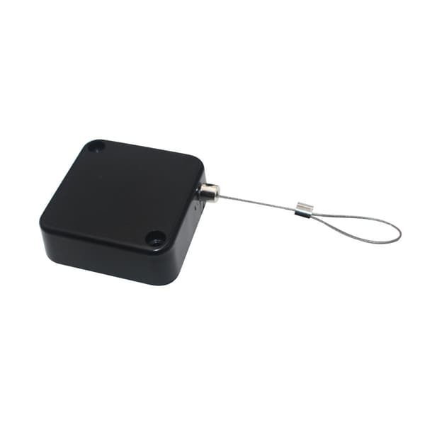 INF Stöldskydd Pull Box Svart - 2m Kabel med Lås & Kåpa