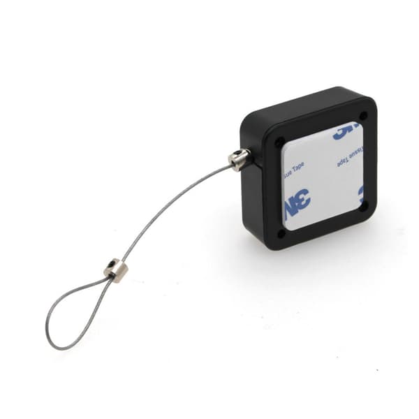 INF Stöldskydd Pull Box Svart - 2m Kabel med Lås & Kåpa