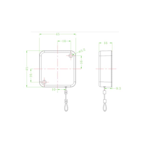 INF Stöldskydd Pull Box Svart - 2m Kabel med Lås & Kåpa