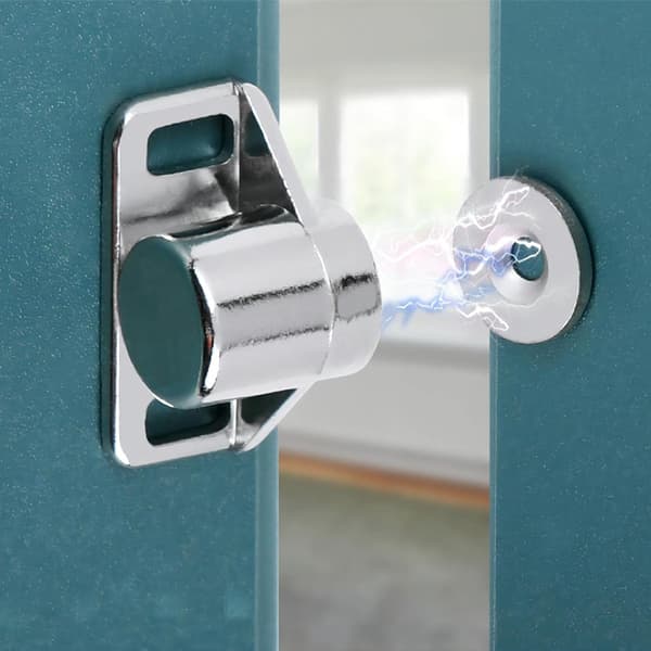 2 kpl magneettilukot sinkkiseoksesta valmistettu magneettikaappi yksiovinen magneettinen kaappi vitriinin kaappi kaapin ovi helppo asennus (ase musta)