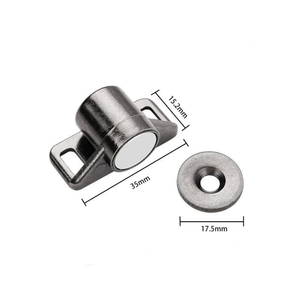 2 kpl magneettilukot sinkkiseoksesta valmistettu magneettikaappi yksiovinen magneettinen kaappi vitriinin kaappi kaapin ovi helppo asennus (ase musta)