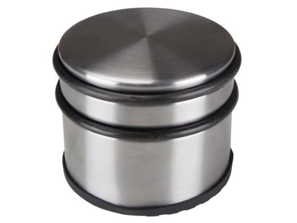 Dörrstopp - Rostfritt stål - 1KG - Dekorativ design - Anti-reps gummi - Installation utan borrning