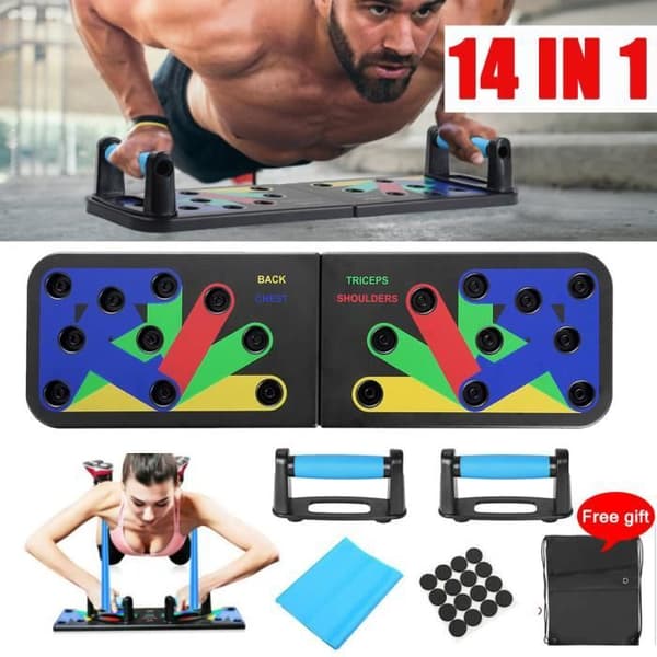 TEMPSA Push Up Board - hopfällbart träningssystem för hemmaträning