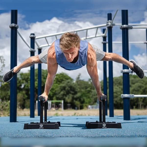 Eric Flag högkvalitativa stålparalletter för hög stabilitet och lång livslängd - Street Workout, Bodybuilding