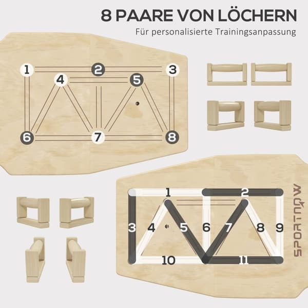 Rootz Push Up Bars Set - Push -Up Bars - Harjoittelupöytä - Paranna kunto - 80 cm x 30cm x 26cm