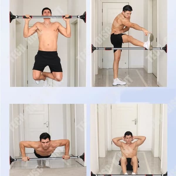 TD® Hem Indoor Pull Ups Enkelstång Hängande utan slag på väggen Dörr Enkellyft Fitnessutrustning