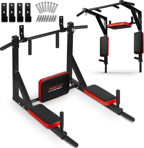 Neo-sport pull-up bar - dip station - 131900 - Neo-Sport väggstång NS-319