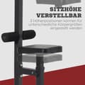 Miniatyrbillede 5 af 9: Multifunktionel Fitness Station, 107x120x190 cm, Sort