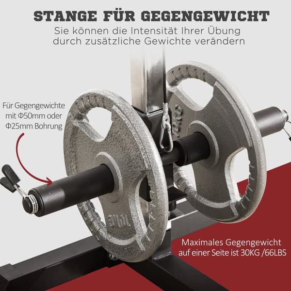 Multifunktionel Fitness Station, 107x120x190 cm, Sort