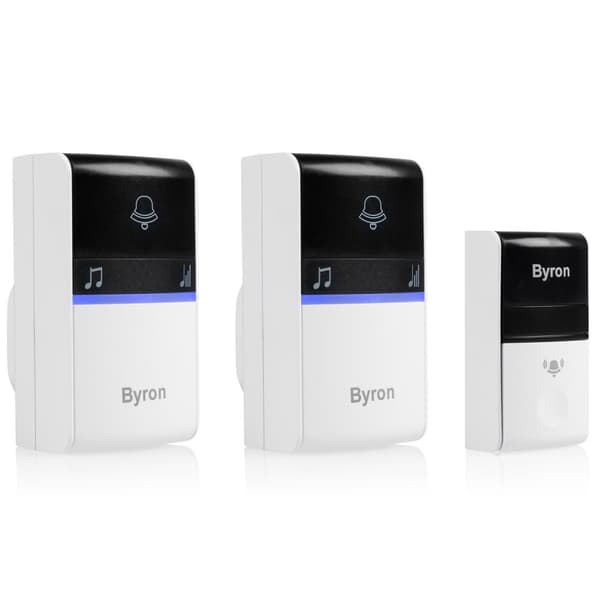 Byron Trådløs dørklokke Kinetic Ikke dej. x2 modtagelse