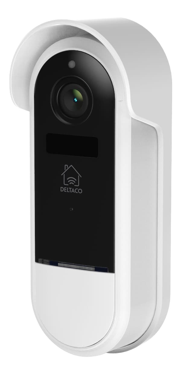 SMART H WiFi Doorbell camera IP65 weather proof white/silver Sort, Hvid
