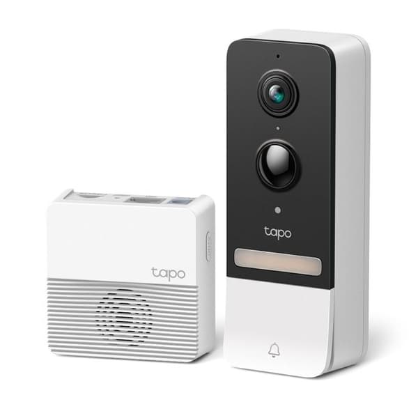 Trådlös dörrklocka - TP-Link - Tapo D230S1 - 2K-kamera - Färgglatt mörkerseende - IP64