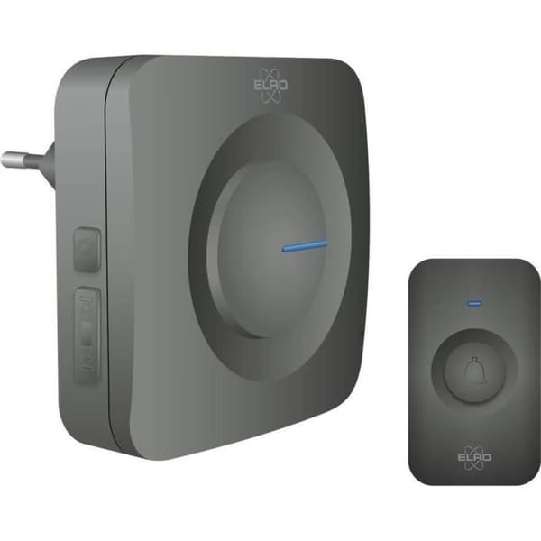 ELRO DB3000 trådlös dörrklocka - Plug-in mottagare - 64 melodier - Trådlöst avstånd: 300m - Svart
