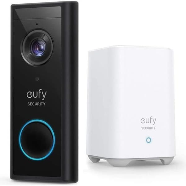 EUFY 2K ansluten videointercom - Inget abonnemang - Batteri - Vit