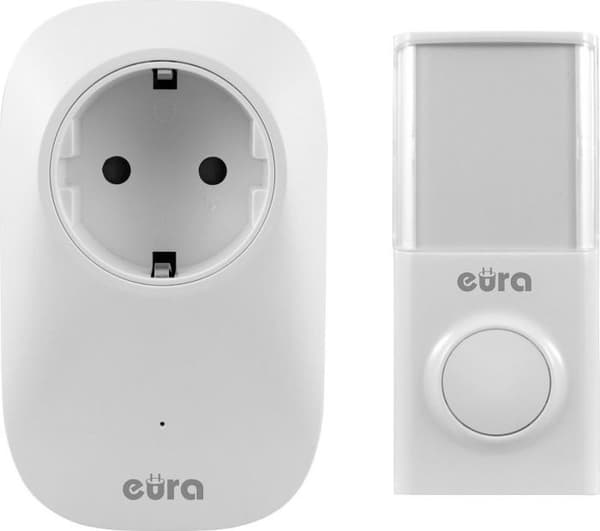 Eura - WDP-91H2 - Trådlösa ringklockan SOUL med kontakt ~230v - utan batteri, utbyggbar, schuko