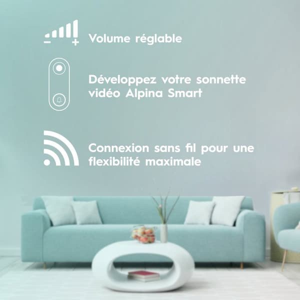 alpina Gong Chime - för alpina Smart Home video dörrklocka - Trådlös