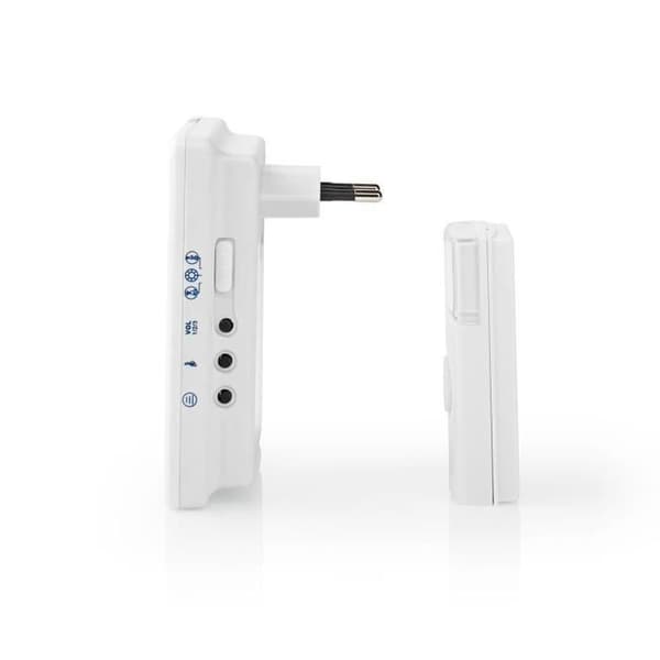 NEDIS Trådlös dörrklocksats - Nätadapter - 80dB - 36 melodier - Vit