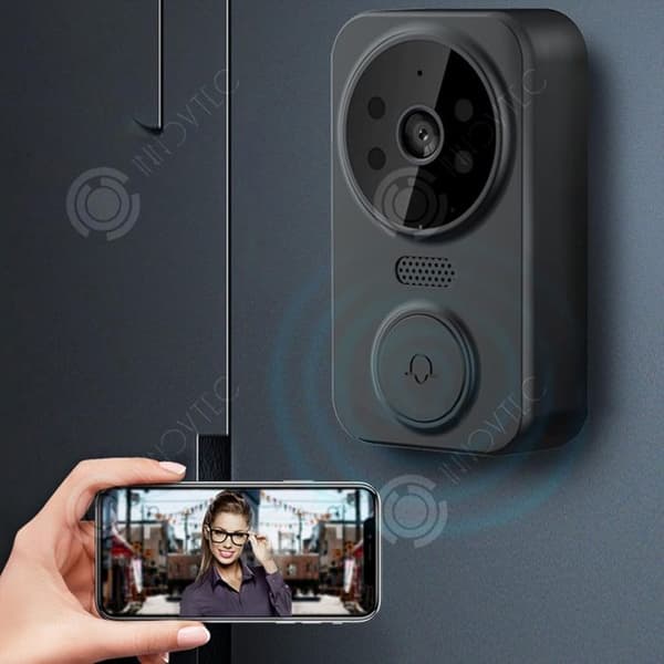 INN 2.4G trådlöst nätverk videodörrklocka utlöst av dörrklocka Videodörrklocka Kamera Trådlös dörrklocka Kamera Uppladdningsbar