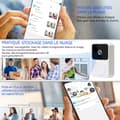 Miniatyrbild 3 av 4: INN trådlös dörrklocka Wi-Fi 2.4G trådlös signalskärm övervakningsfunktioner Upplåsning och dialogdörrklocka utan ledningar
