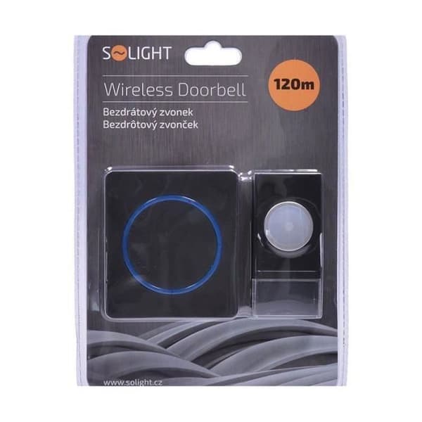 Trådlös dörrklocka - Solight - 48 melodier - 120m räckvidd - IP44