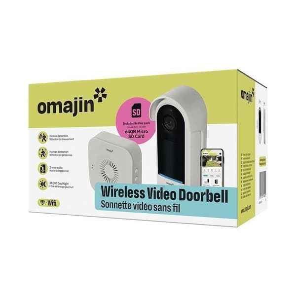 Trådlös videoansluten dörrklocka - Omajin by Netatmo - 10 månaders batteritid - Night vision - 2,4 GHz Wi-Fi