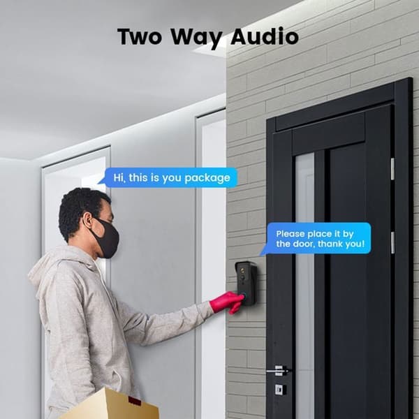 TD® Smart Video Doorbell 1080P Trådlös Vattentät 5G Intercom Dual Frequency WIFI Night Vision