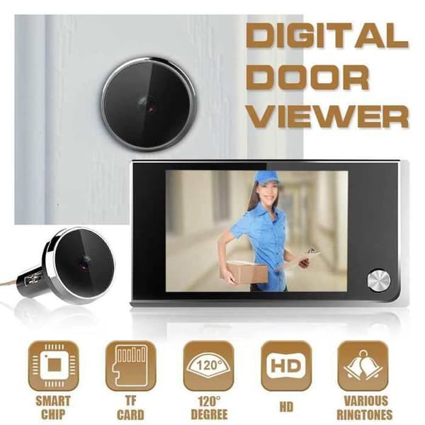 TD® Home Visual Peephole-dörrklocka, Stöldskyddsdörr, Elektroniskt titthål, Smart Peephole-dörrklocka