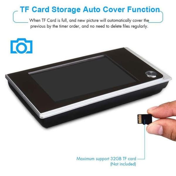 TD® Home Visual Peephole-dörrklocka, Stöldskyddsdörr, Elektroniskt titthål, Smart Peephole-dörrklocka
