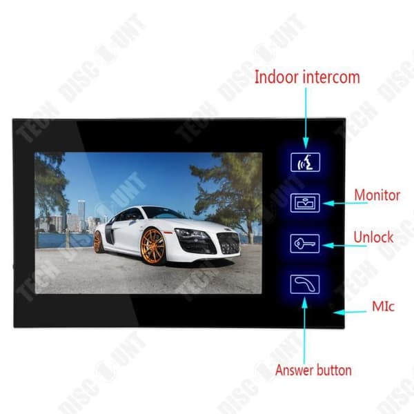TD® HD 700 line IP55 vattentät trådbunden videodörrklocka fjärrkontroll magnetkort upplåsningsfunktion ingen väggstrålning