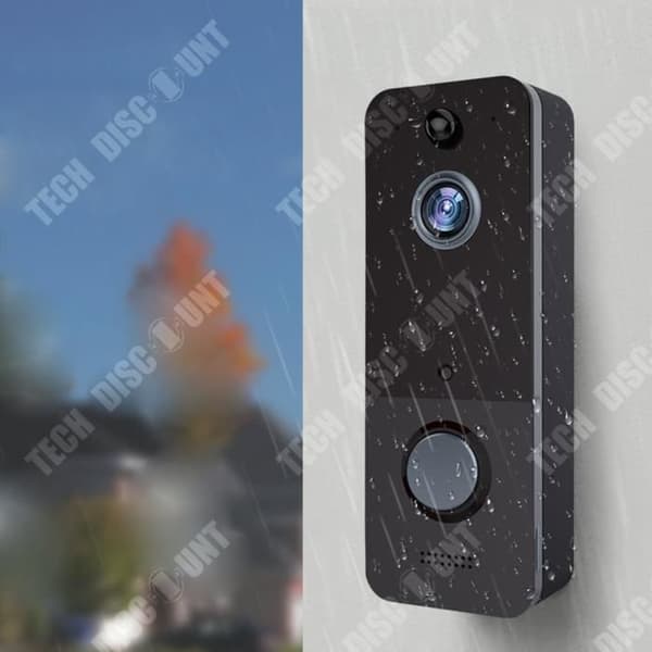 TD® Wireless HD WIFI videodörrklocka, mobilapp, röstintercom, rörelsedetektionsdörrklocka, övervakningsdörrklocka