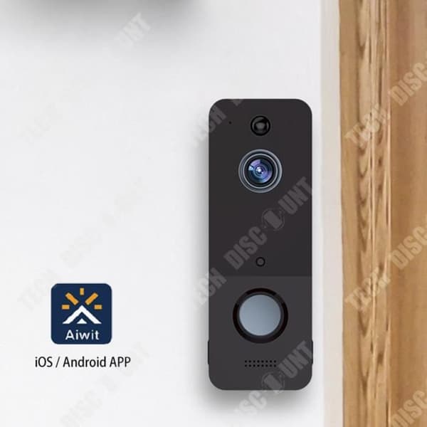 TD® Wireless HD WIFI videodörrklocka, mobilapp, röstintercom, rörelsedetektionsdörrklocka, övervakningsdörrklocka