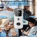 Miniatyrbild 2 av 4: TD® Tuya lågeffektsdörrklocka med högupplöst mörkerseende trådlös dörrklocka smart visuell intercom cat eye-dörrklocka