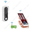 Miniatyrbild 2 av 3: TD® Tuya lågeffekts smart övervakning kattöga trädgård besökare meddelande trådlöst wifi videoövervakning dörrklocka
