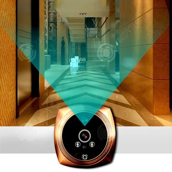 INN® Smart trådlös videodörrklocka med dörrspegel titthål elektroniskt foto- och videoövervakning titthål hem stöldskydd p