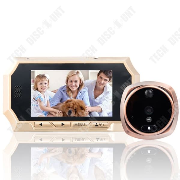 TD® HD visuell dörrklocka inbrottssäker video 4,3 tum foto elektronisk dörrklocka cat-eye rörelsedetektering hem dörrklocka