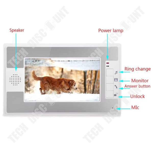 TD® Doorbell 7-tums fingeravtryck lösenord fjärrkontroll låsa upp visuell dörrklocka nattseende vattentät intelligent dörrklocka