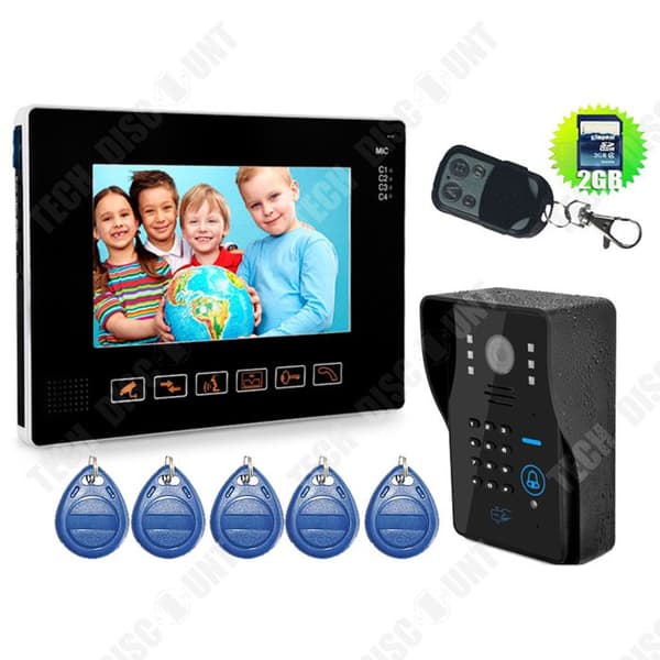 TD® Visual Doorbell 9" pekskärm Multifunktionell ansluten videodörrklocka Full HD-dörrklocka med mörkerseende
