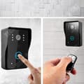 Miniatyrbild 3 av 4: TD® Dörrklocka 7 tum trådbunden färg visuell dörrklocka en nyckel upplåsning villa set intelligent intercom dörrklocka svart