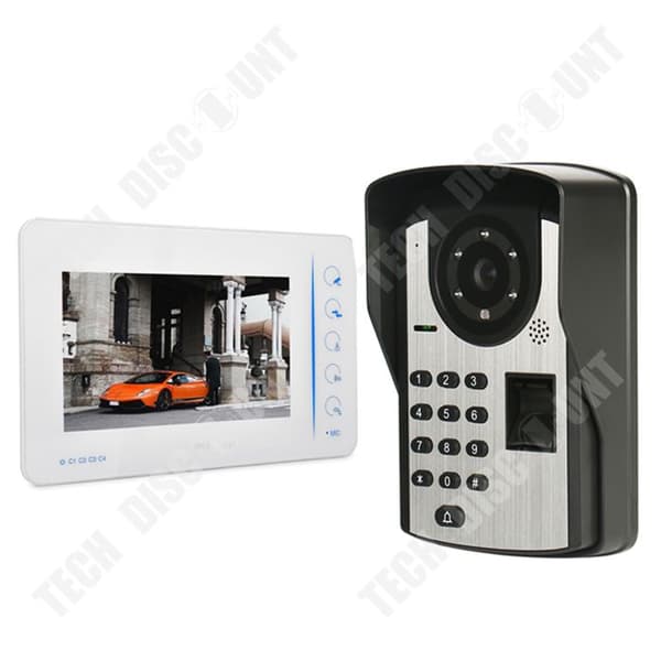 TD® Dörrklocka 7-tums färgpekskärm Night Vision Vattentät Smart Visual elektronisk dörrklocka