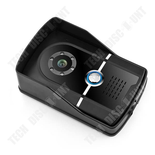 TD® Dörrklocka 7 tums trådbunden HD Visual dörrklocka Vattentät ID-kort Swipe Night Vision Infraröd dörrklocka