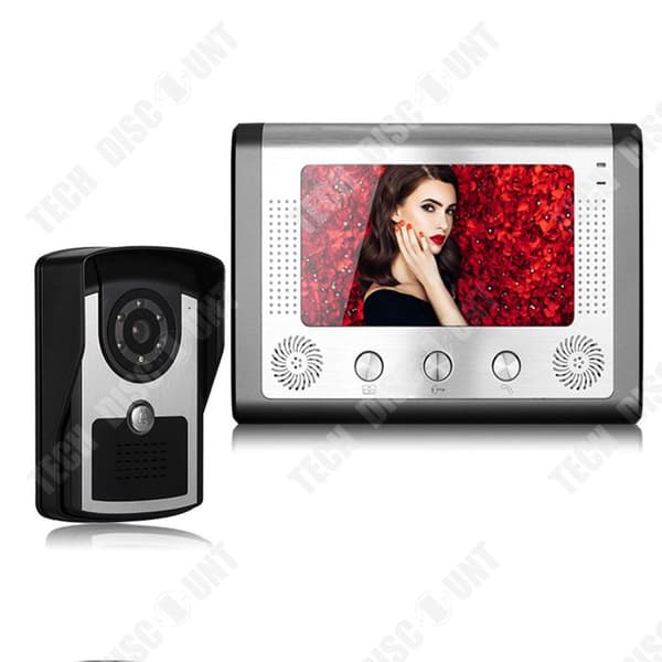 TD® trådlös HD-dörrklocka 7-tums vattentät visuell dörrklocka med kamera HD Visual intercom-system