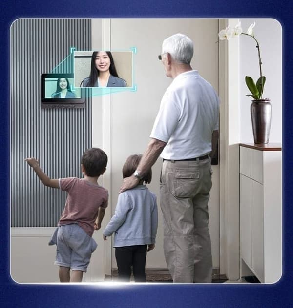 Smart Trådløs Videodørklokke til Smart Home, med Infrarød Nattesyn og Tovejskommunikation, Dørklokke med Kamera, HD-opløsning