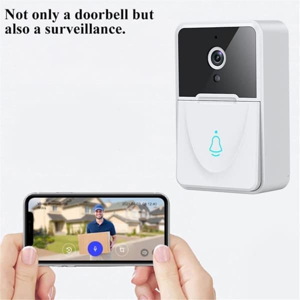 Smart Trådløs Dørklokke Med Kamera-Video Dørklokke, WiFi, Bluetooth, Nattesyn med Infrarød Nattesyn og Tovejskommunikation