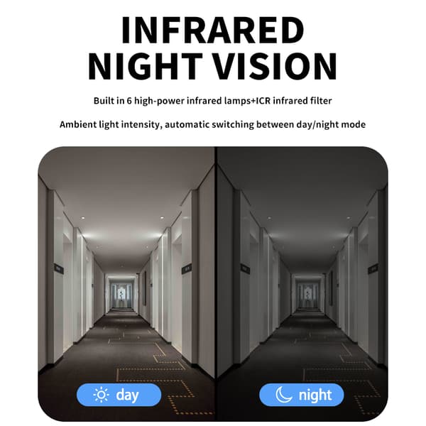 INF X10 Svart Smart Visuell Dörrklocka med Fjärrövervakning